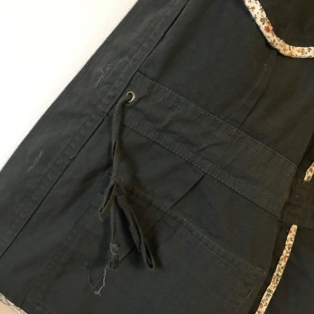 Army Green Button Up Utility Jacket - Picture 4 of 5